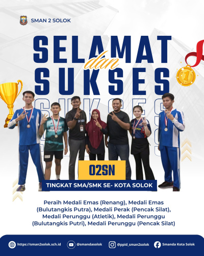 Tampil Tangguh, Kontingen O2SN SMAN 2 Solok Raih Sederet Medali dan Amankan Tiket ke Provinsi
